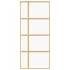 vidaXL Sliding Door Gold 90x205 cm Clear ESG Glass and Aluminium