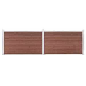 vidaXL Garden Fence WPC 353x106 cm Brown