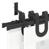 vidaXL Sliding Door Hardware Kit 200 cm Steel Black
