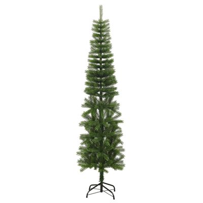 vidaXL Artificial Slim Christmas Tree with Stand 240 cm PE