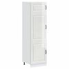vidaXL Kitchen Cupboard "Kalmar" High Gloss White Engineered Wood