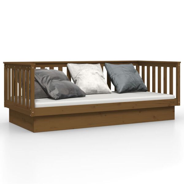 vidaXL Day Bed without Mattress Honey Brown 100x200 cm Solid Wood Pine