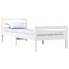 vidaXL Bed Frame without Mattress White Solid Wood 90x200 cm