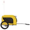 vidaXL Pet Bike Trailer Yellow and Black Oxford Fabric and Iron