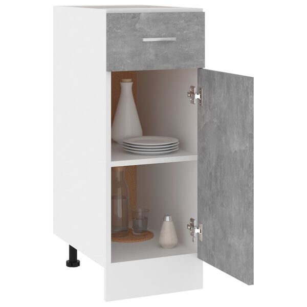 vidaXL Drawer Bottom Cabinet Lyon Concrete Grey 30x46x81.5 cm Engineered Wood