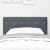 vidaXL LED Headboard with LED Strip Lights Dark Grey 80 cm Polyester