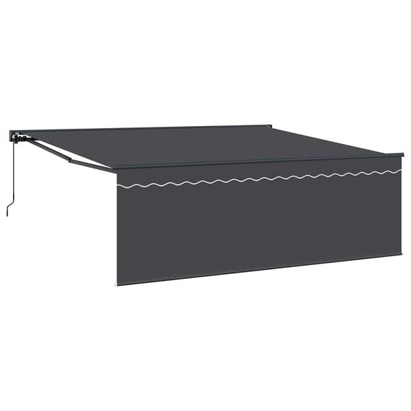 vidaXL Retractable Awning Manual Anthracite 400 x 300 cm