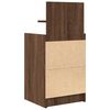 vidaXL Bedside Cabinets with 2 Drawers 2 pcs Brown Oak 38x34x80 cm