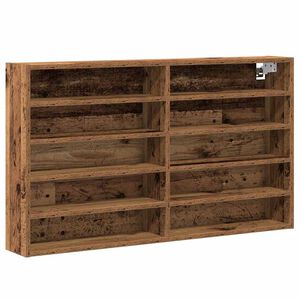 vidaXL Display Cabinet Old Wood 100 x 15 x 58 cm Engineered Wood
