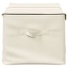 vidaXL Storage Box Fabric 50x30x25 cm Cream