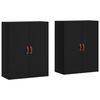 vidaXL Wall Mounted Cabinets 2 pcs Black 69.5x34x90 cm