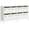 vidaXL Sideboard White 135x39x73.5 cm Cold-rolled Steel
