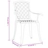 vidaXL Garden Chairs 6 pcs Cast Aluminium Black