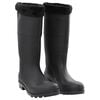 vidaXL Rian Boots with Removable Socks Black Size 46 PVC