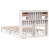 vidaXL Bookcase Bed without Mattress White 135x190 cm Double Solid Wood Pine