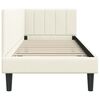 vidaXL Corner Bed Frame with Headboard Cream 80 x 200 cm Velvet