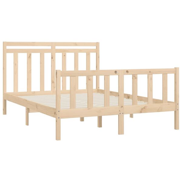 vidaXL Bed Frame without Mattress Solid Wood Pine 120x200 cm