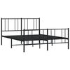 vidaXL Metal Bed Frame without Mattress with Footboard Black 120x190cm