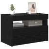 vidaXL TV Cabinet Black Oak 60 x 35 x 40 cm Engineered Wood