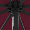 vidaXL Garden Parasol Red and Black 395 x 395 x 245 cm
