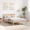 vidaXL Bed Frame Brown 120 x 190 cm Solid Pine wood