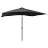 vidaXL Garden Parasol with LEDs and Steel Pole Anthracite 2x3 m