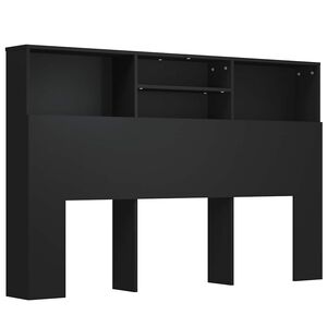vidaXL Headboard Cabinet Black 160x19x103,5 cm
