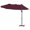 vidaXL Umbrella Bordeaux Red 372 x 198 x 243 cm