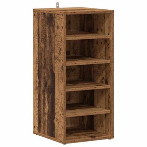vidaXL Shoe Cabinet Old Wood 32x35x70 cm Engineered Wood