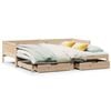 vidaXL Daybed with Trundle and Drawers without Mattress 80x200 cm
