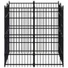 vidaXL Outdoor Dog Kennel Steel 3.69 m²