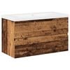 vidaXL Sink Cabinet with Built-in Basin Old Wood