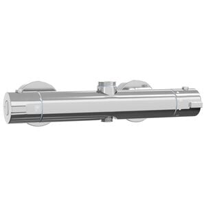 vidaXL Thermostatic Shower Mixer Stainless Steel 201 27 x 8 x 6 cm