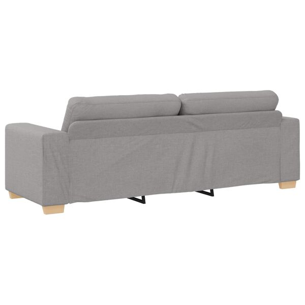 vidaXL Sofa Cloud Grey 221 x 78 x 80 cm Fabric