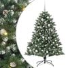 vidaXL Artificial Christmas Tree with 150 LEDs with Stand Green 150 cm
