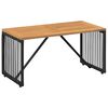 vidaXL Outdoor Table Black and Brown 80 x 40 x 40 cm Poly Rattan