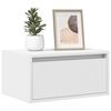 vidaXL Wall-mounted Bedside Cabinets with LED Lights 2 pcs White