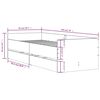 vidaXL Bed Frame without Mattress Concrete Grey 75x190 cm Small Single Small Single