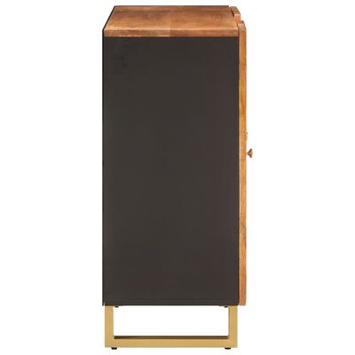 vidaXL Side Cabinet Brown and Black 90x33.5x75 cm Solid Wood Mango