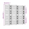 vidaXL Room Divider 6 Panels Brown and Black Solid Wood Paulownia