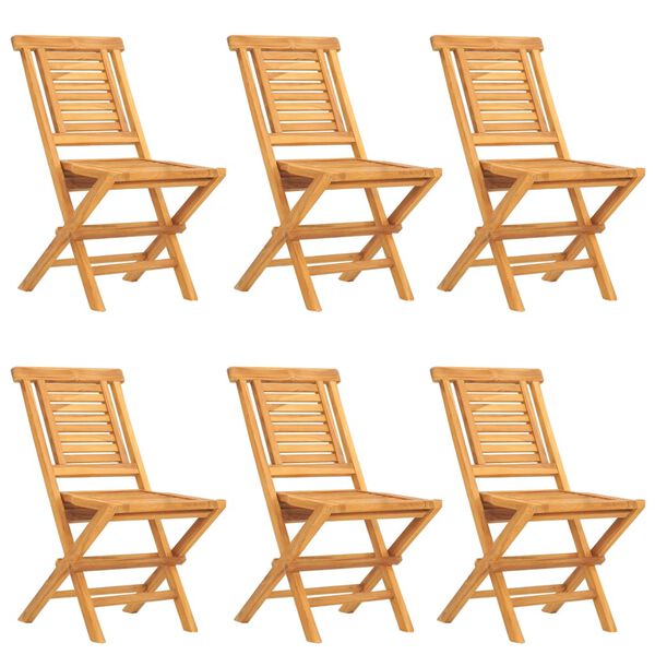 vidaXL 7 Piece Garden Dining Set Solid Wood Teak