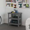 vidaXL Work Bench with Shelf Grey 78.5 x 50 x 80 cm Solid Pine Wood
