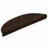 vidaXL Stair Mats Self-adhesive 20 pcs 56x17x3 cm Brown Half Round