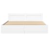 vidaXL Bed Frame with Headboard without Mattress White 180x200 cm Super King