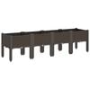 vidaXL Garden Planter with Legs Brown 160x40x42 cm PP