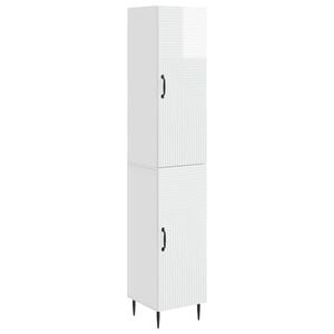 vidaXL Cabinet Set 2 pcs High Gloss White 33 x 34.5 x 89.5 cm