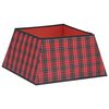vidaXL Christmas Tree Skirt Red and Black 48x48x25 cm