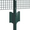 vidaXL Fence with Post Green 0.4 x 50 m Steel and PVC
