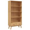 vidaXL Bookcase 4-Tier OLDEN Brown Solid Wood Pine
