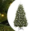 vidaXL Artificial Hinged Christmas Tree Green 180 cm PVC and Steel